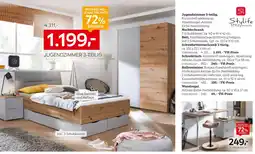 XXXLutz Stylife nachtschrank, bett, schwebetürenschrank 2-türig Angebot