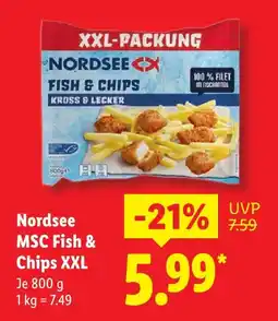 Lidl Nordsee msc fish & chips xxl Angebot