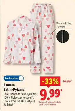 Lidl Esmara satin-pyjama Angebot