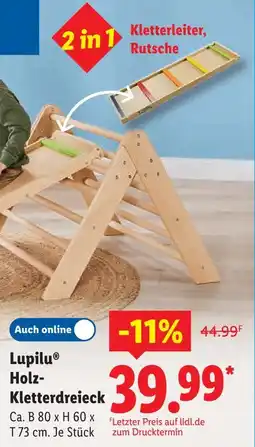 Lidl Lupilu holz-kletterdreieck Angebot