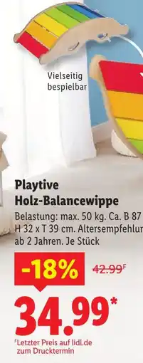 Lidl Playtive holz-balancewippe Angebot