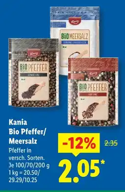Lidl Kania bio pfeffer schwarz ganz Angebot