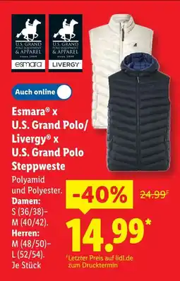 Lidl Esmara u.s. grand polo steppweste Angebot