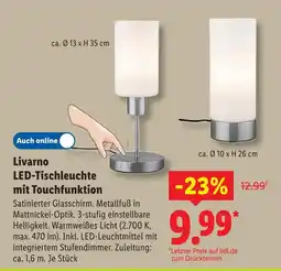 Lidl Livarno led-tischleuchte mit touchfunktion Angebot