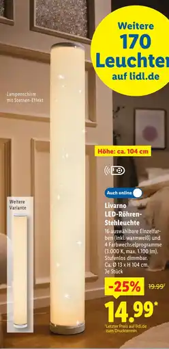 Lidl Livarno led-röhren-stehleuchte Angebot