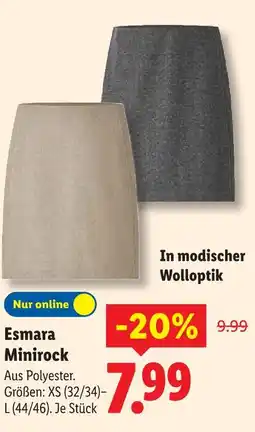 Lidl Esmara minirock Angebot