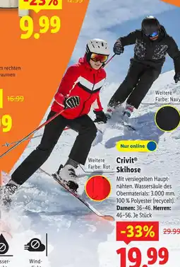 Lidl Crivit skihose Angebot
