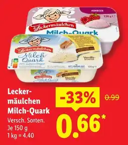 Lidl Leckermäulchen milch-quark himbeer Angebot