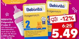 Kaufland BEBIVITA Folgemilch 2 oder 3 Angebot
