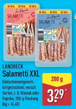 Aldi Nord LANDBECK Salametti XXL Angebot