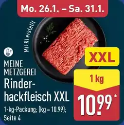 Aldi Nord METZGEREI Rinderhackfleisch XXL Angebot