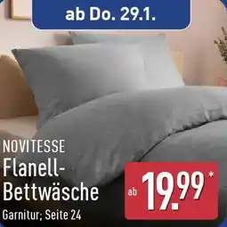 Aldi Nord NOVITESSE Flanell- Bettwäsche Angebot