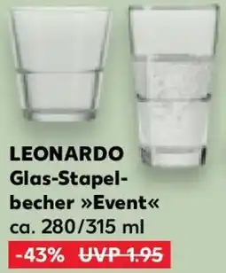 Kaufland LEONARDO Glas-Stapelbecher Event Angebot