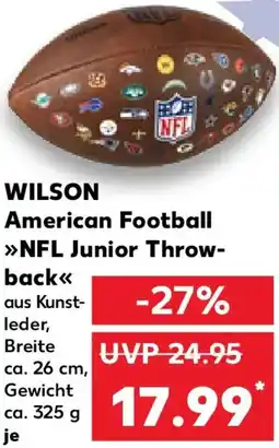 Kaufland WILSON American Football NFL Junior Throwback Angebot