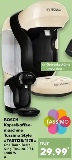Kaufland BOSCH Kapselkaffeemaschine Tassimo Style TAS112E/117E Angebot