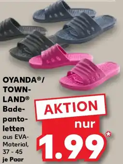 Kaufland OYANDA/ TOWNLAND Badepantoletten Angebot