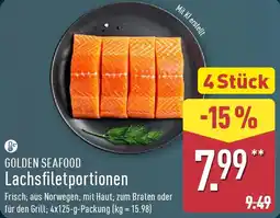Aldi Nord GOLDEN SEAFOOD Lachsfiletportionen Angebot