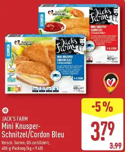 Aldi Nord JACK'S FARM Mini Knusper Schnitzel/Cordon Bleu Angebot