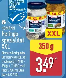 Aldi Nord HOMANN Heringsspezialität XXL Angebot