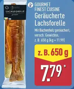 Aldi Nord GOURMET FINEST CUISINE Geräucherte Lachsforelle Angebot