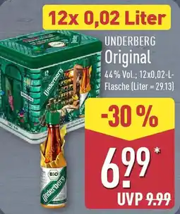 Aldi Nord UNDERBERG Original Angebot