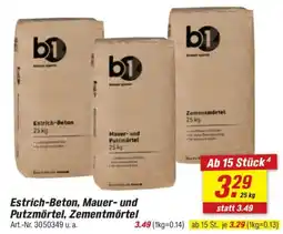 toom Baumarkt Estrich-Beton, Mauer- und Putzmörtel, Zementmörtel Angebot