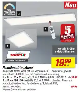 toom Baumarkt Panelleuchte "Anna" Angebot