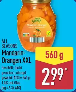Aldi Nord ALL SEASONS Mandarin Orangen XXL Angebot