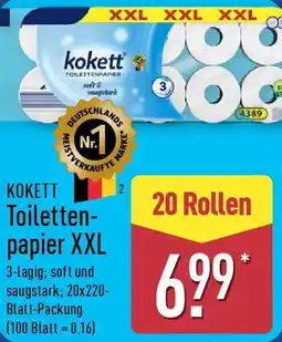 Aldi Nord KOKETT Toilettenpapier XXL Angebot