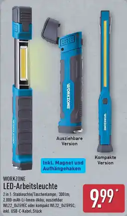 Aldi Nord WORKZONE LED-Arbeitsleuchte Angebot