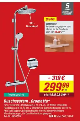 toom Baumarkt hansgrohe Duschsystem,,Crometta" Angebot