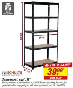 toom Baumarkt SCHULTE REGALWELT Schwerlastregal „M“ Angebot