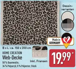 Aldi Nord HOME CREATION Web-Decke Angebot