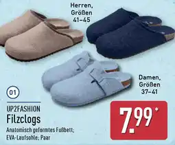 Aldi Nord UP2FASHION Filzclogs Angebot