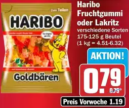 HIT Haribo Fruchtgummi oder Lakritz Angebot