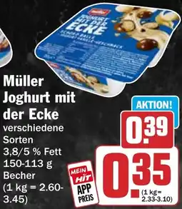 HIT Müller Joghurt mit der Ecke Angebot