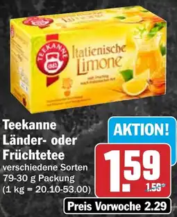 HIT Teekanne Länder- oder Früchtetee Angebot