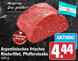 HIT Argentinisches frisches Rinderfilet, Pfeffersteaks Angebot