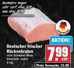 HIT Deutscher frischer Rückenbraten Angebot