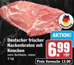 HIT Deutscher frischer Nackenbraten mit Knochen Angebot