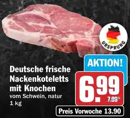 HIT Deutsche frische Nackenkoteletts mit Knochen Angebot