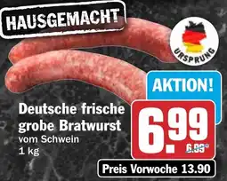 HIT Deutsche frische grobe Bratwurst Angebot