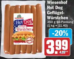 HIT Wiesenhof Hot Dog Geflügel Würstchen Angebot