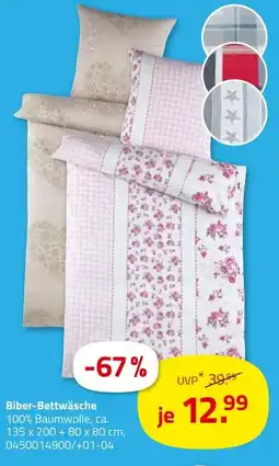 ROLLER Biber-Bettwäsche Angebot
