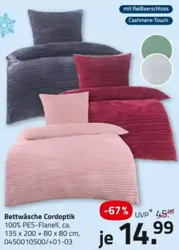 ROLLER Bettwäsche Cordoptik Angebot