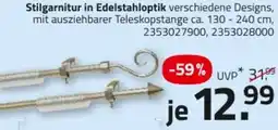 ROLLER Stilgarnitur in Edelstahloptik Angebot