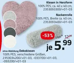 ROLLER Kissen in Herzform oder Nackenrolle Angebot