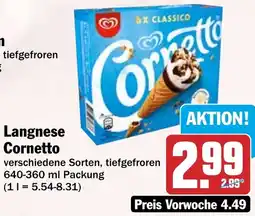 HIT Langnese Cornetto Angebot