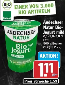 HIT Andechser Natur Bio Jogurt mild Angebot