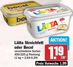 HIT Lätta Streichfett oder Becel Angebot